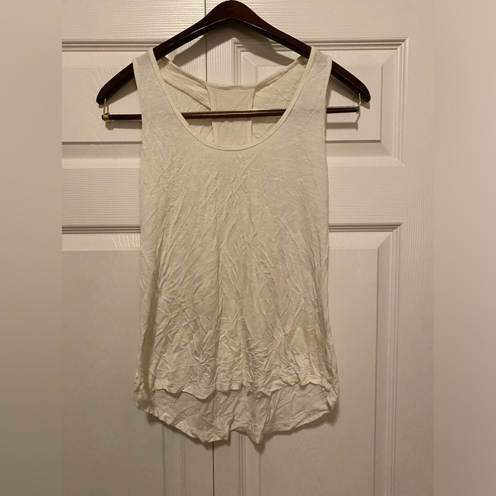 Active wear white tank top